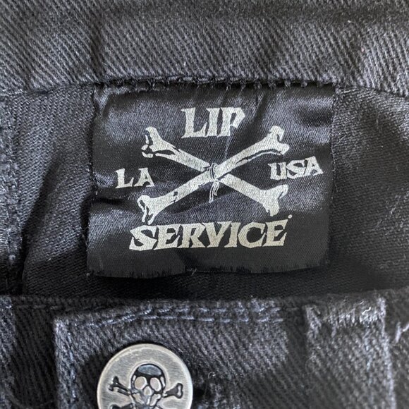 Vintage 1980's, Lip Service LA, Black, Side Lace Rocker Jeans, size 28 - Picture 12 of 12